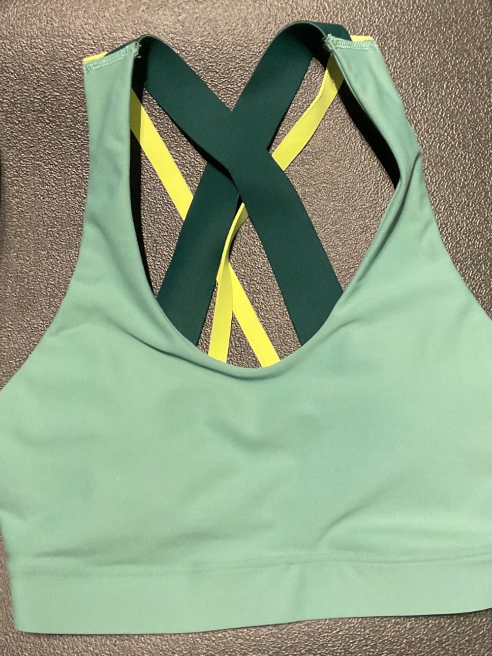 Old Navy Go Dry sports bra XS, green & yellow,